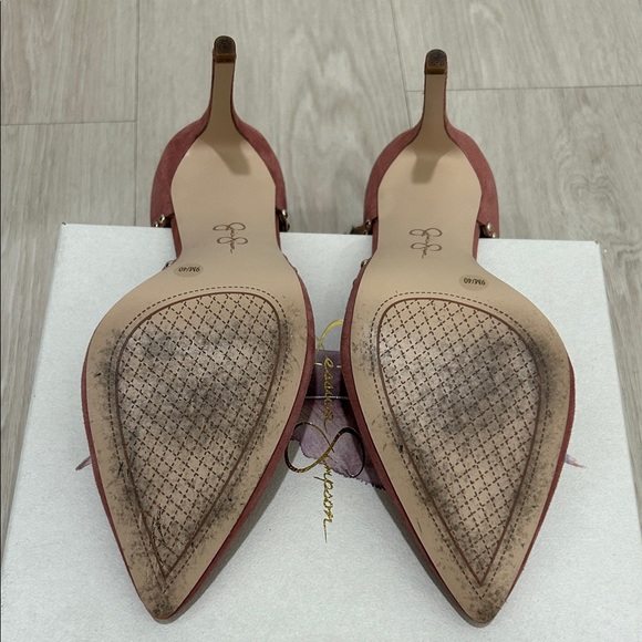 Jessica Simpson Pink Studded Suede Pumps - Picture 6 of 6
